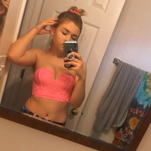 Victorias secret pink corset top